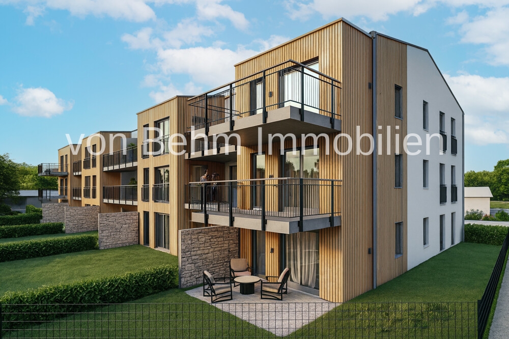 Moderne Wohnanlage mit Holz- und Putzfassade_1.1