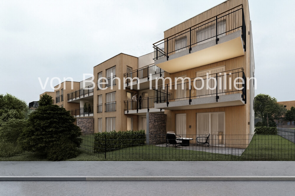 Moderne Wohnanlage mit Holz- und Putzfassade_3